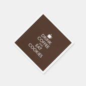 コーヒーとクッキーを飲食べみる スタンダードカクテルナプキン (角)