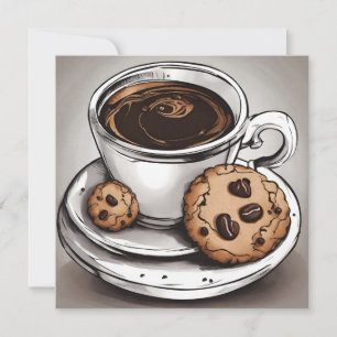 コーヒーとクッキー カード
