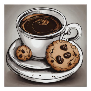 コーヒーとクッキー ポスター