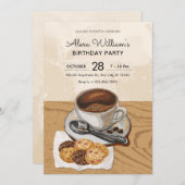コーヒーとクッキー 招待状 (正面/裏面)