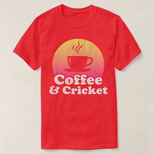 コーヒーとクリケット Tシャツ (デザイン正面)