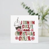 コーヒーとクリスマスの喜びで動く 招待状 (スタンド正面)