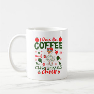 コーヒーとクリスマスの喜びで走る！面白いアヒル コーヒーマグカップ