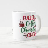 コーヒーとクリスマスの喜びに支えられて マグカップ (正面右)