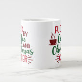 コーヒーとクリスマスの喜びに支えられて マグカップ (正面)