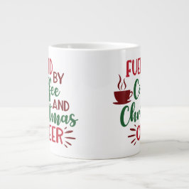 コーヒーとクリスマスの喜びに支えられて マグカップ