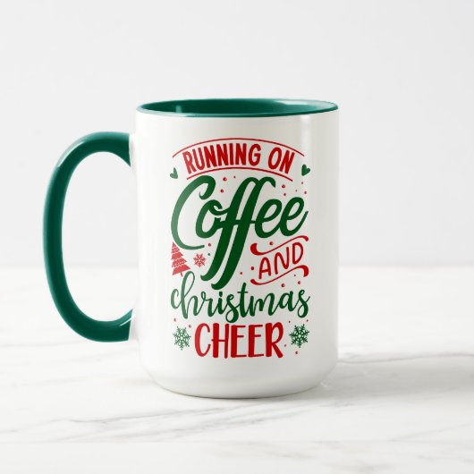 コーヒーとクリスマスの喜び マグカップ (左)