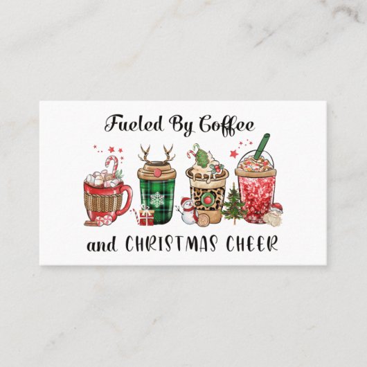 コーヒーとクリスマスの応援で燃料を供給 名刺 (正面)