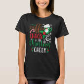 コーヒーとクリスマスの混乱と喜びで動く Tシャツ (正面)