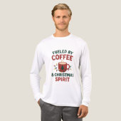 コーヒーとクリスマスの精神で満たされて トライブレンドTシャツ (正面全体)