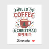 コーヒーとクリスマスの精神で満たされる ステッカー シール (シート)