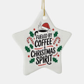 コーヒーとクリスマスの精神 ― 星のオーナメント セラミックオーナメント (右)