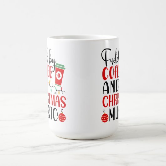 コーヒーとクリスマスの音楽で盛り上がる コーヒーマグカップ (中央)