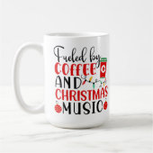 コーヒーとクリスマスの音楽で盛り上がる コーヒーマグカップ (左)