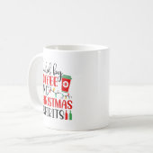 コーヒーとクリスマススピリッツに燃料を供給される コーヒーマグカップ (正面左)