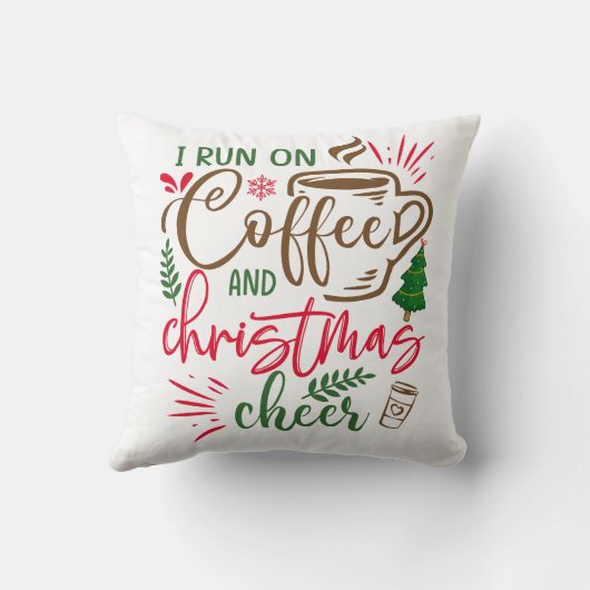 コーヒーとクリスマス応援ホリディピロー クッション (裏面)