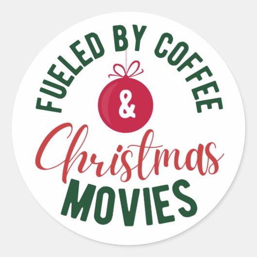 コーヒーとクリスマス映画で盛り上がる ラウンドシール (正面)