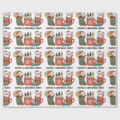 コーヒーとクリスマス精神 ラッピングペーパー (フラット)