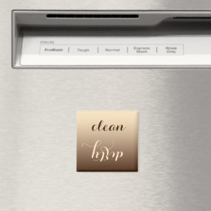 コーヒーとクリームのクリーンまたは汚れた食洗機磁石 マグネット