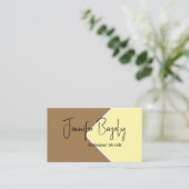 コーヒーとクリームはっきりしたミニマリストの名刺 名刺 (スタンド正面)