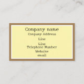 コーヒーとクリームはっきりしたミニマリストの名刺 名刺 (裏面)