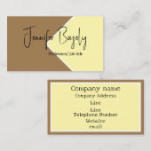 コーヒーとクリームはっきりしたミニマリストの名刺 名刺 (正面/裏面)