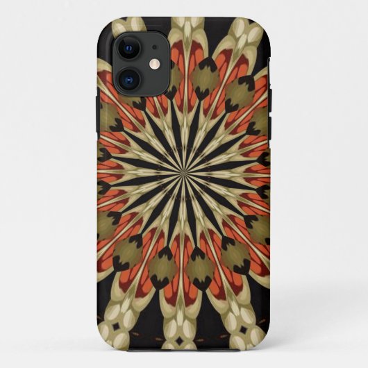 コーヒーとクリーム付きコーラルマンダラ Case-Mate iPhoneケース (裏面)