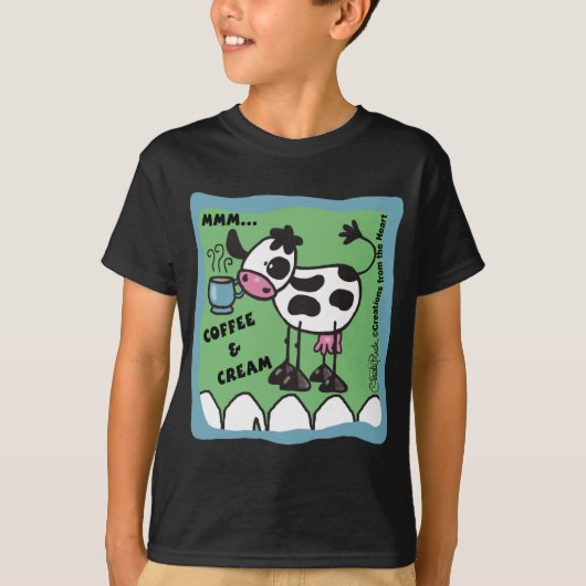 コーヒーとクリーム牛 Tシャツ (正面)