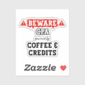 コーヒーとクレジットを使用したCPA | 会計士おもしろい シール (シート)