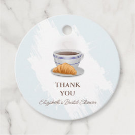 コーヒーとクロワッサン ブライダルシャワー フェイバータグ