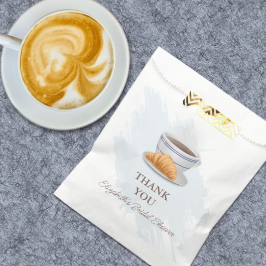 コーヒーとクロワッサン ブライダルシャワー フェイバーバッグ