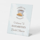 コーヒーとクロワッサン ブライダルシャワー 台座サイン (正面)