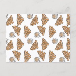 コーヒーとクロワッサン ポストカード