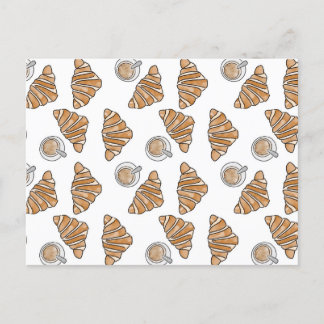 コーヒーとクロワッサン ポストカード