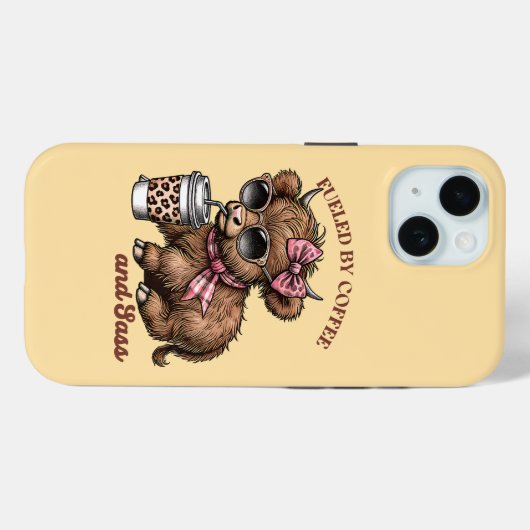 コーヒーとグラスで燃料を供給 Case-Mate iPhoneケース (裏面 (横))