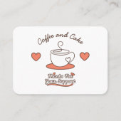 コーヒーとケーキのビジネス ロイヤルティカード 名刺 (正面)