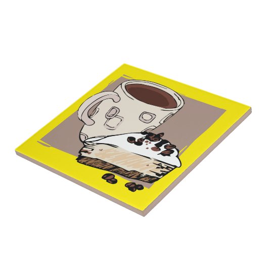 コーヒーとケーキ タイル (側面)