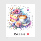 コーヒーとケーキ |友最高の人の誕生日 シール (シート)
