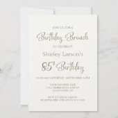 コーヒーとケーキ 85歳の誕生日ブランチ 招待状 (裏面)