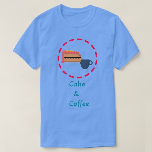 コーヒーとケーキ Tシャツ (デザイン正面)