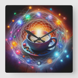 コーヒーとコスモス：エネルギーの科学 スクエア壁時計