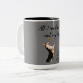 コーヒーとコルギしかいらない ツートーンマグカップ (正面左)