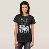 コーヒーとコーニッシュ+レックス猫 Tシャツ (正面フル)