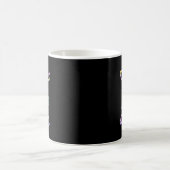 コーヒーとコーヒーおもしろい骨格絞り染めレトロHa コーヒーマグカップ (中央)