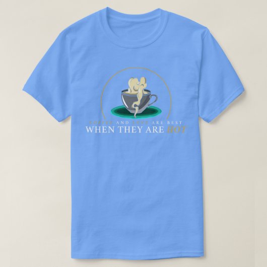 コーヒーとコーヒークリーム Tシャツ (デザイン正面)