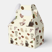 コーヒーとコーヒー豆カップ フェイバーボックス (裏面サイド)