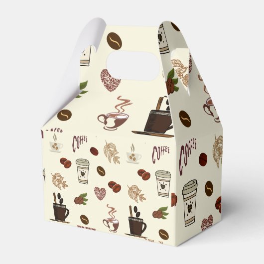 コーヒーとコーヒー豆カップ フェイバーボックス (裏面サイド)