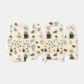 コーヒーとコーヒー豆カップ フェイバーボックス (折り畳みなし)