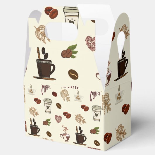 コーヒーとコーヒー豆カップ フェイバーボックス (オープン)