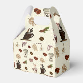 コーヒーとコーヒー豆カップ フェイバーボックス (正面サイド)